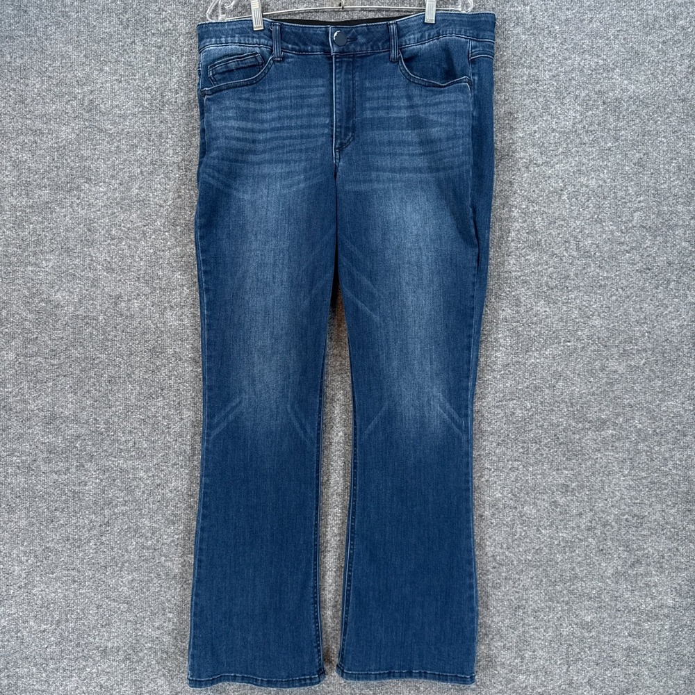 Democracy Jeans Womens 16 Blue Ab solution Bootcut Stretch Denim Casual Classic